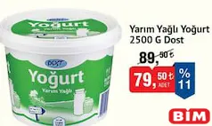DOST YARIM YAĞLI YOĞURT 2500 G